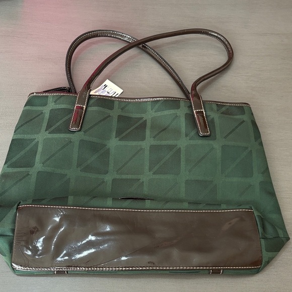 Nine & Co. Green and Brown Tote Bag - Picture 1 of 3